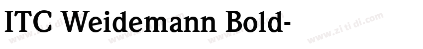 ITC Weidemann Bold字体转换